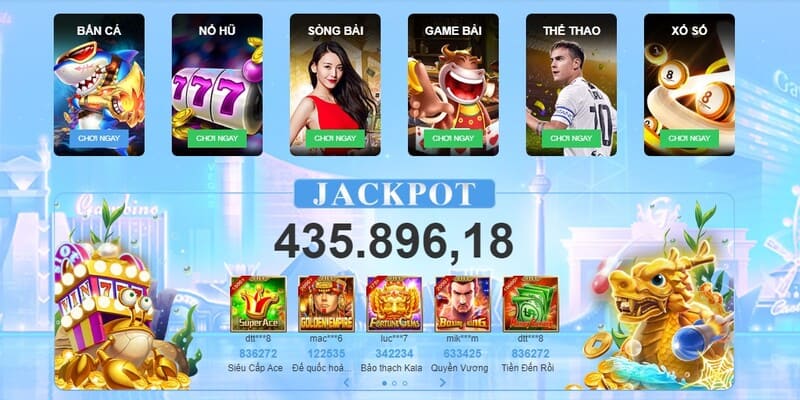 Kho game đa dạng, đầy đủ thể loại HOT tại nhà cái