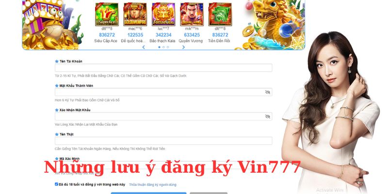Ghi nhớ những lưu ý để đăng ký tài khoản Vin777 nhanh chóng hơn